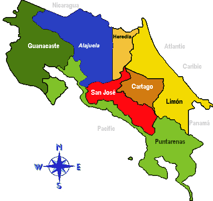 Costa Rica Provinces
